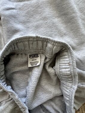 PINK Victoria's Secret Light Gray Fleece Joggers